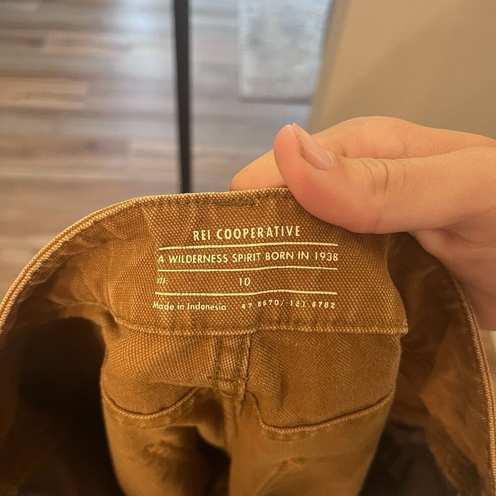 REI Co-op Trailsmith Double Knee Brown Canvas Pants Workwear Women's 10 (32x30") - Picture 2 of 8